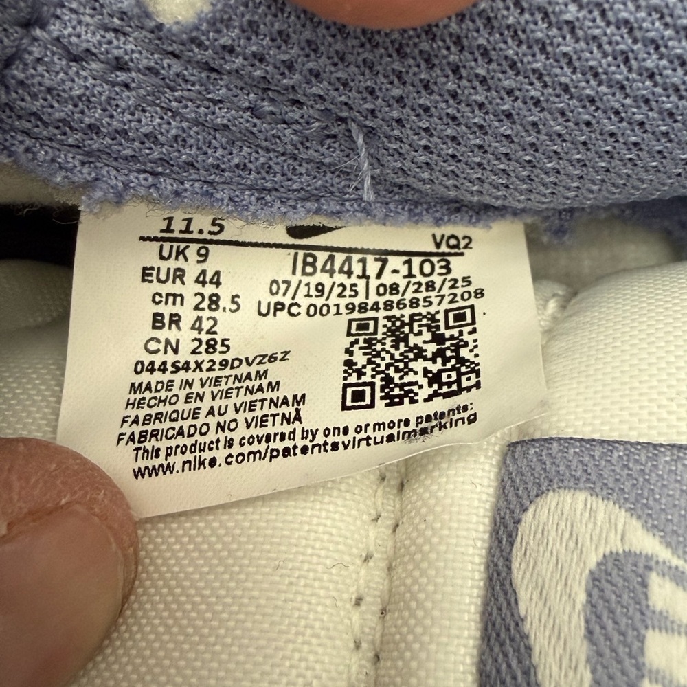 Nike Women’s Dunk low in Sail and World Indigo size 11.5W - Picture 7 of 8